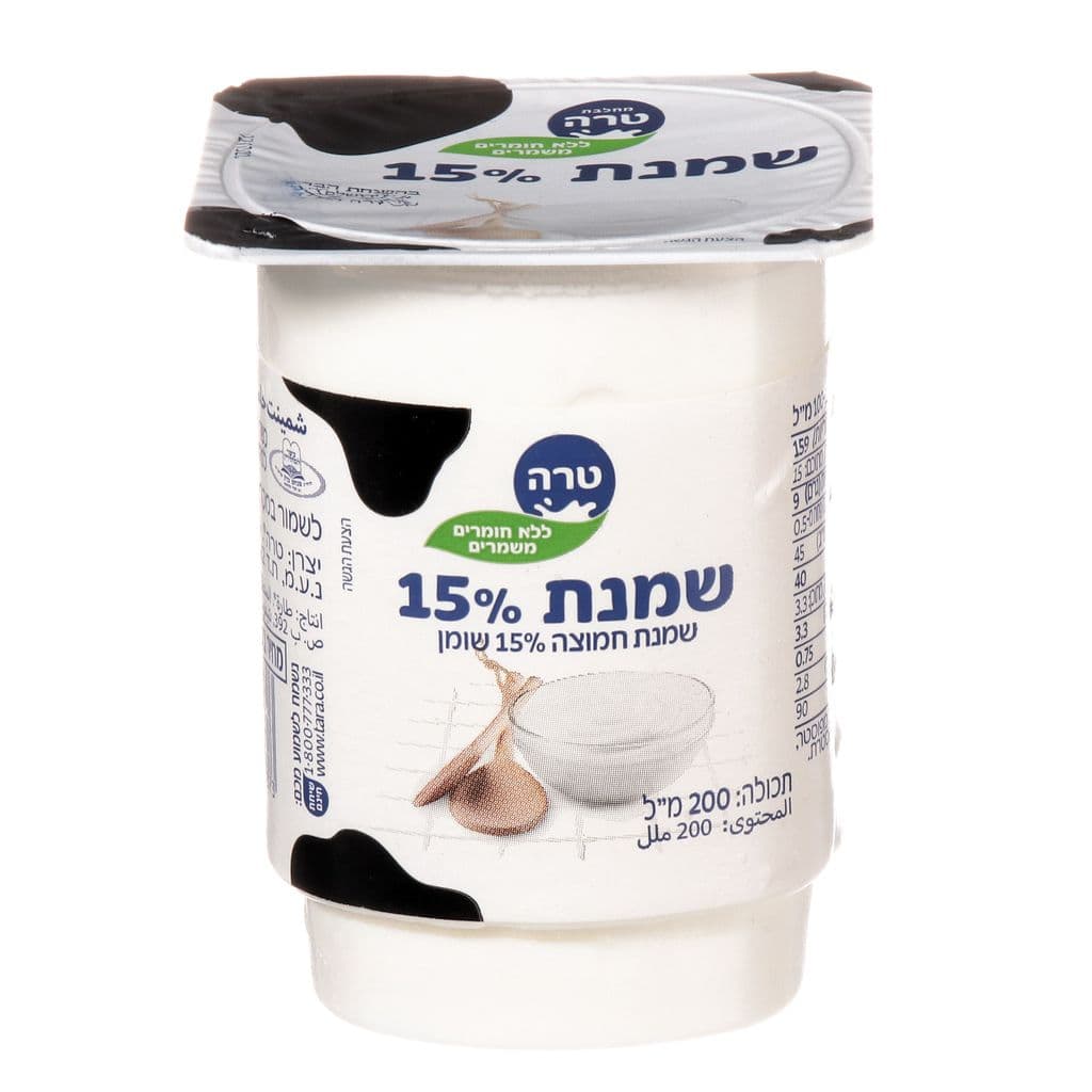 שמנת חמוצה 15% 200 מ