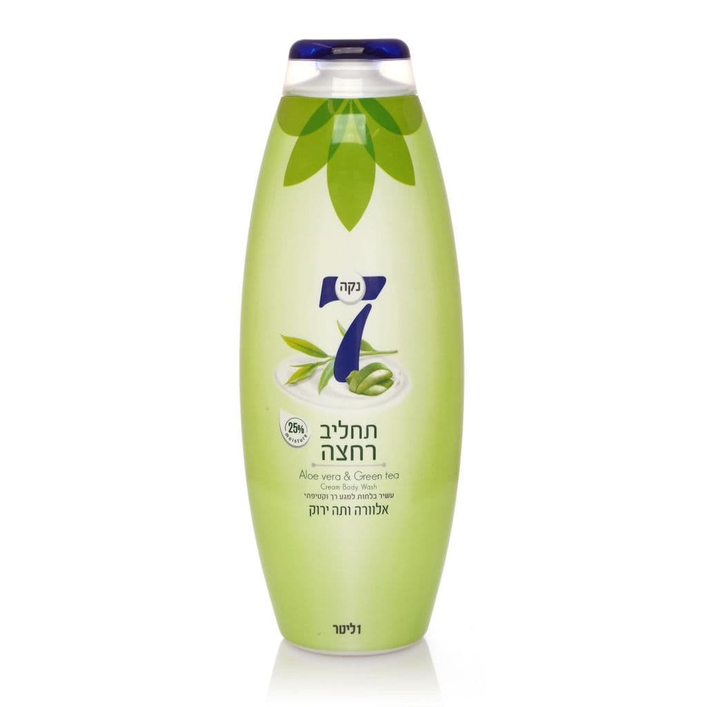 נקה 7 תחליב רחצה אלוורה ותה ירוק 1 ליטר
