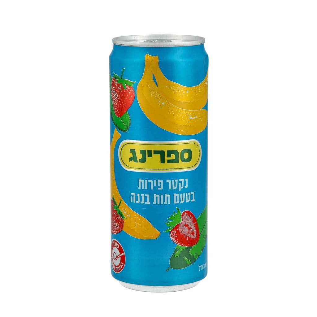 ספרינג נקטר תות בננה 330 מ"ל פחית