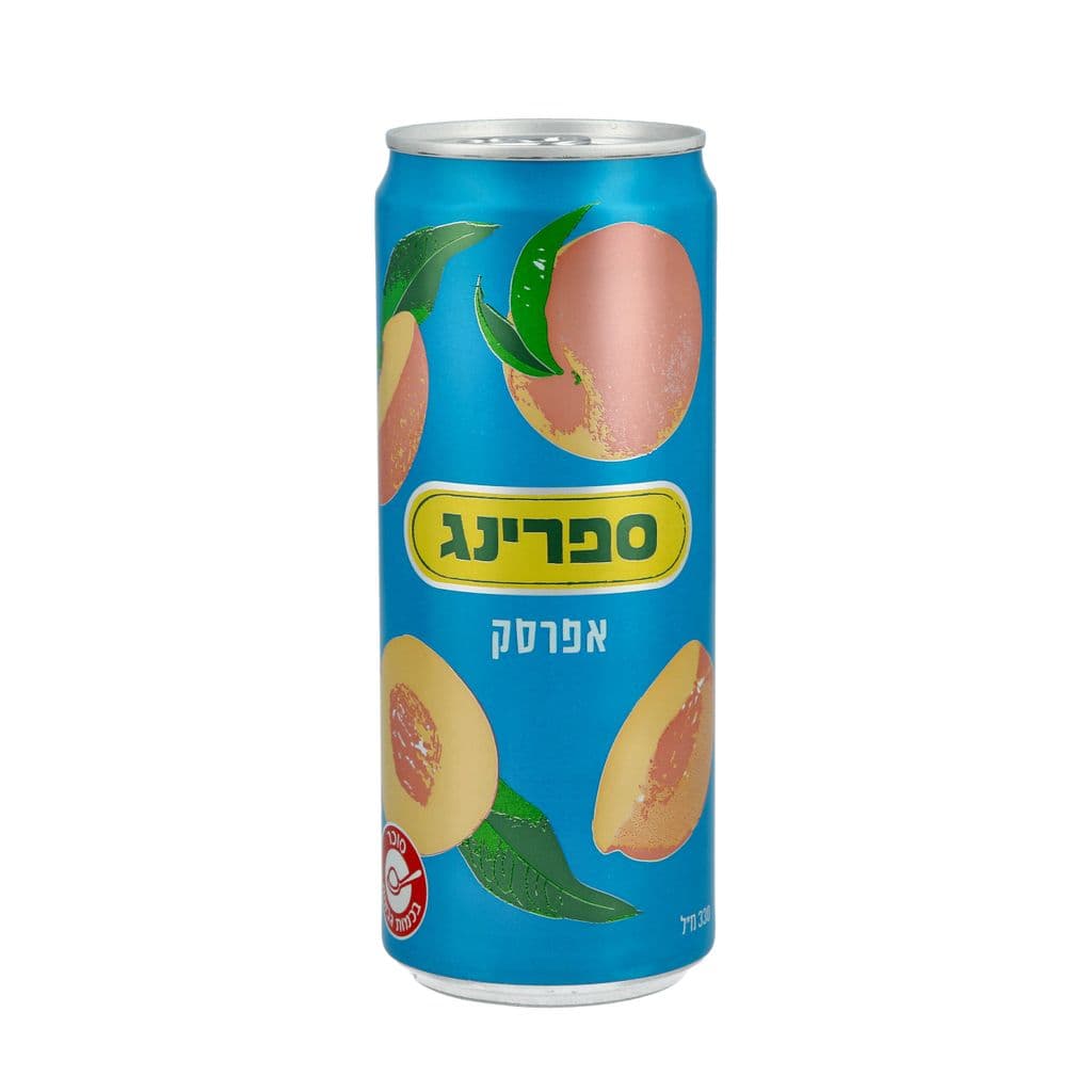 ספרינג פחית אפרסק 330 מ"ל