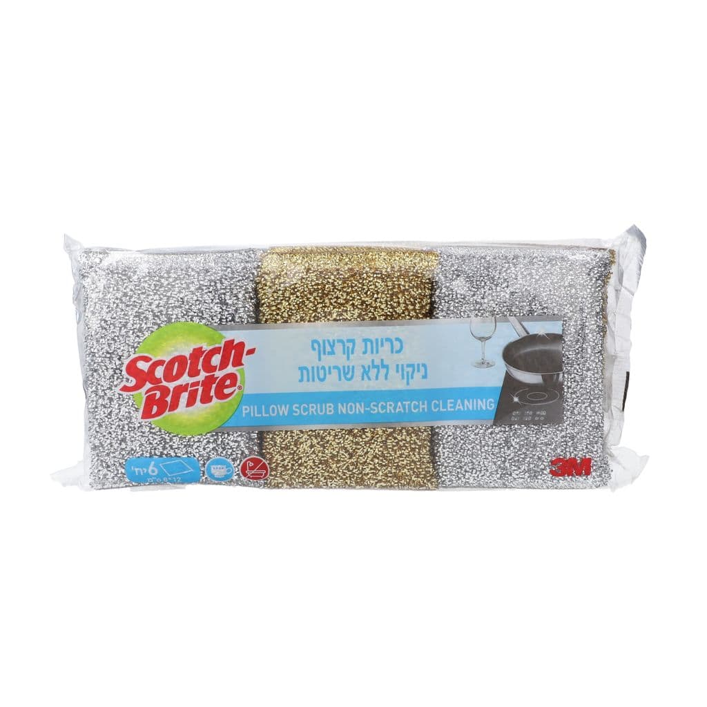 כריות קרצוף ניקוי ללא שריטות 6 יחידות