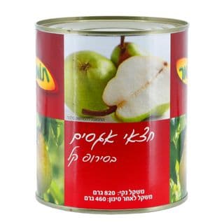 חצאי אגסים בסירופ קל 820 גרם