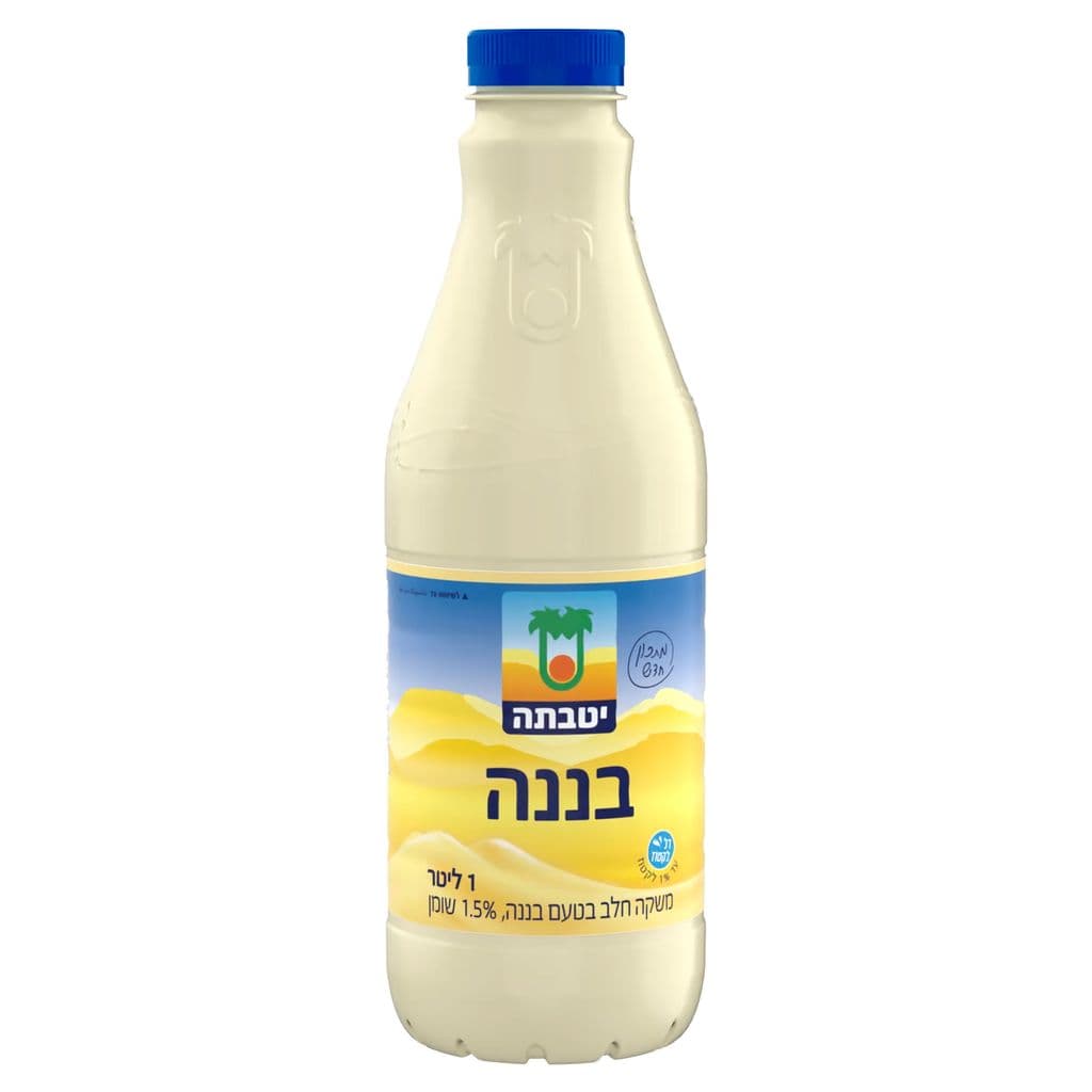 משקה חלב בננה בקבוק 1 ל'