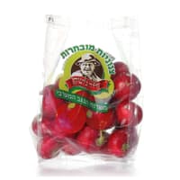 צנונית טרייה ארוזה בשקית - דוד משה משקל כ -  0.4 קג