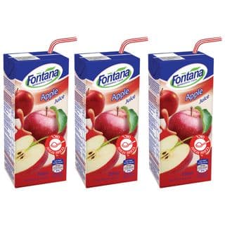 عبوة عصير تفاح 100% Fontana 250 مل*3
