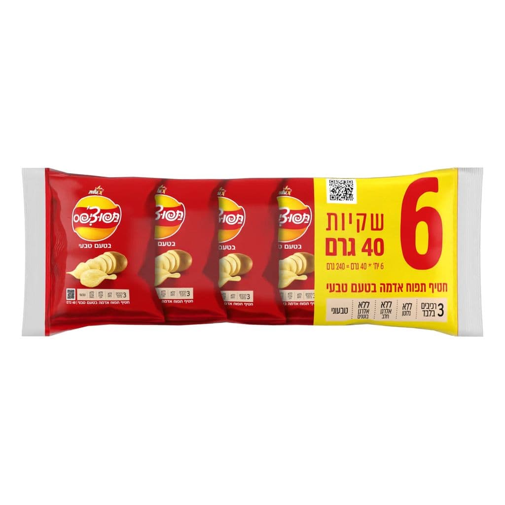 תפוצ'יפס טבעי 6*40 ג