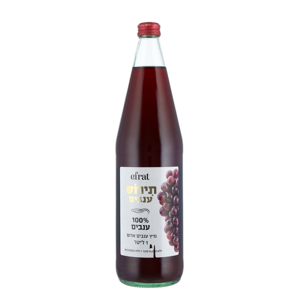 מיץ ענבים תירוש אדום 100% טבעי 1 ליטר