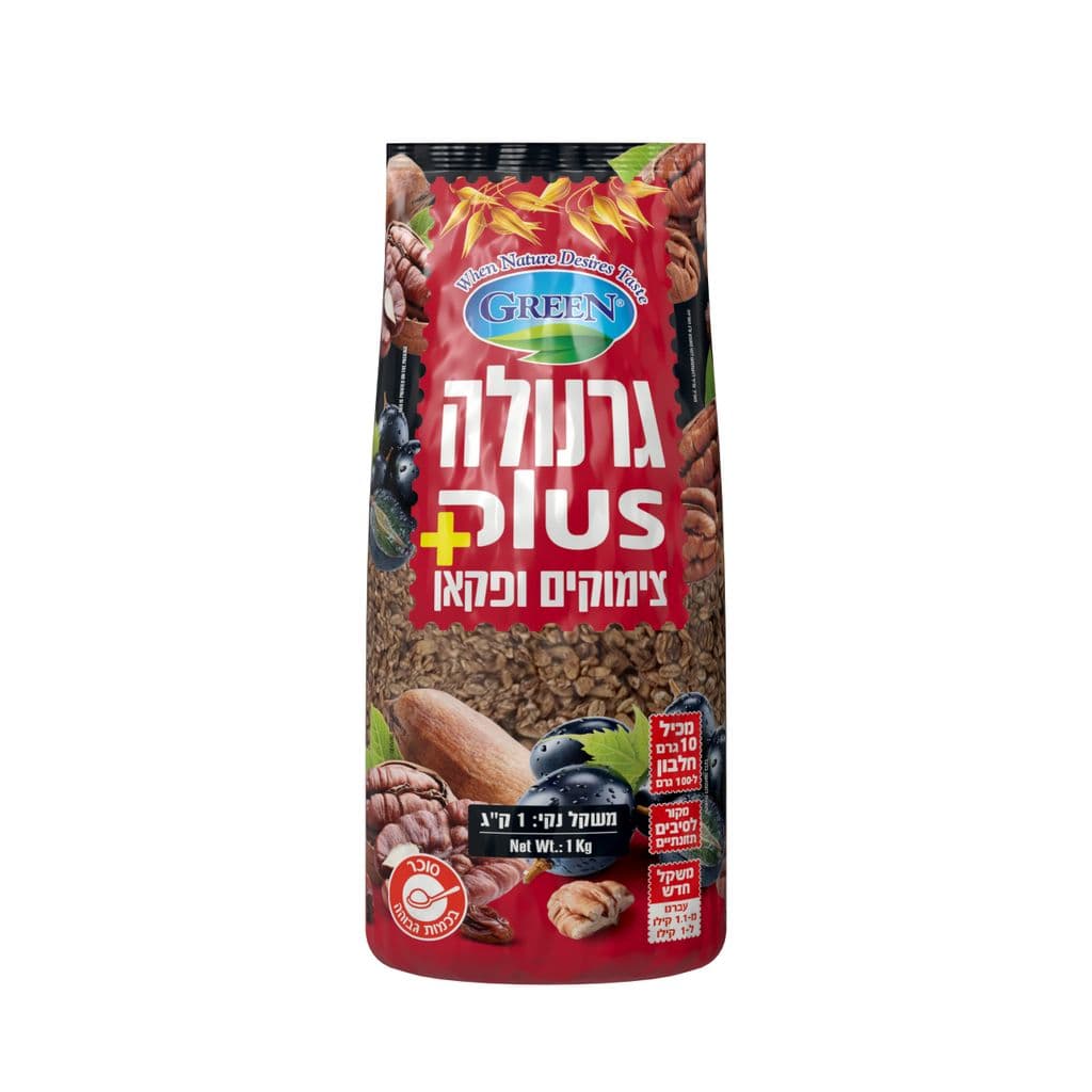 גרנולה בתוספת פקאן וצימוקים 1 קג יצרן/מותג: גרין