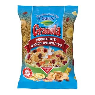 גרנולה פירות מיובשים ומסוכרים 500 גרם