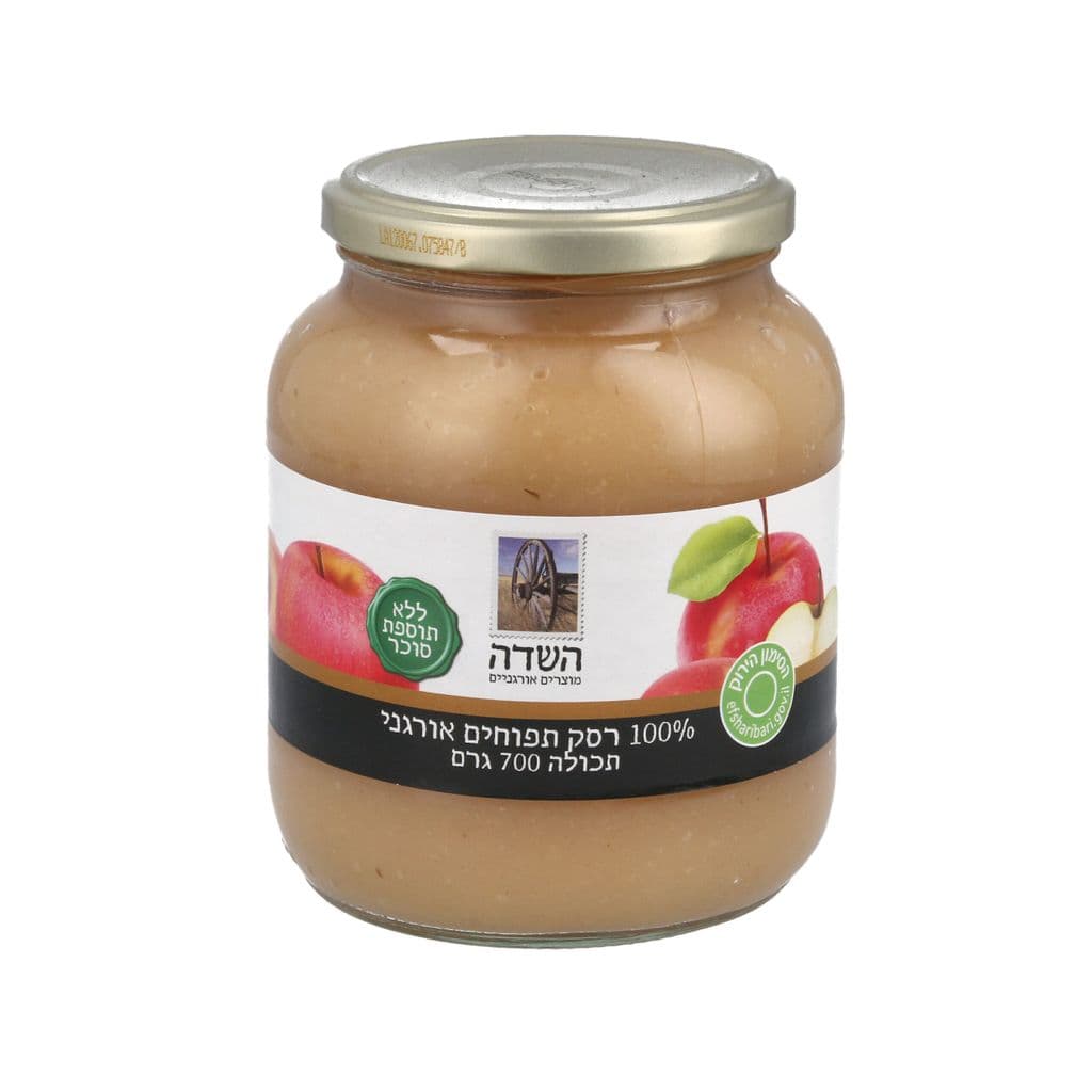 השדה 100% רסק תפוחים אורגני 700 גרם