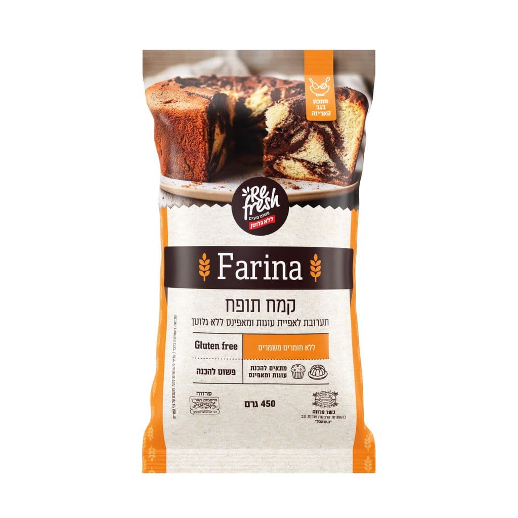 Farina קמח תופח ללא גלוטן 450 גרם