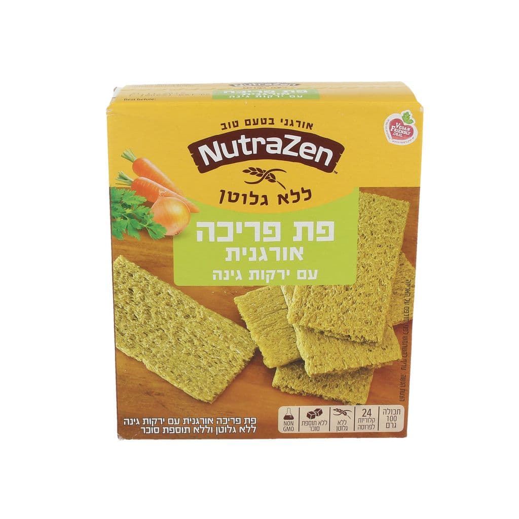 פת פריכה אורגנית לל"ג ירקות גינה 100 גר