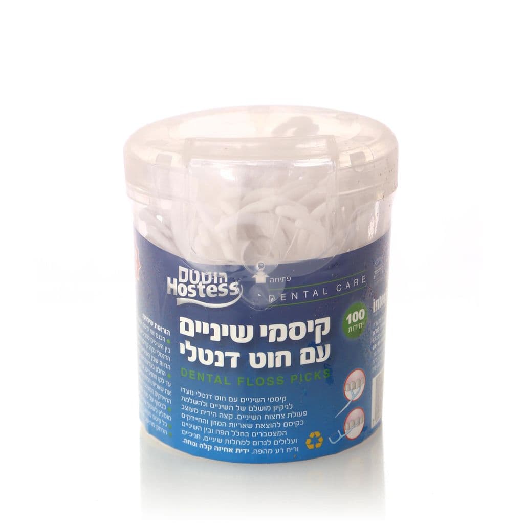 קיסמי שיניים רפואיים עם חוט דנטלי 100 בקופסה