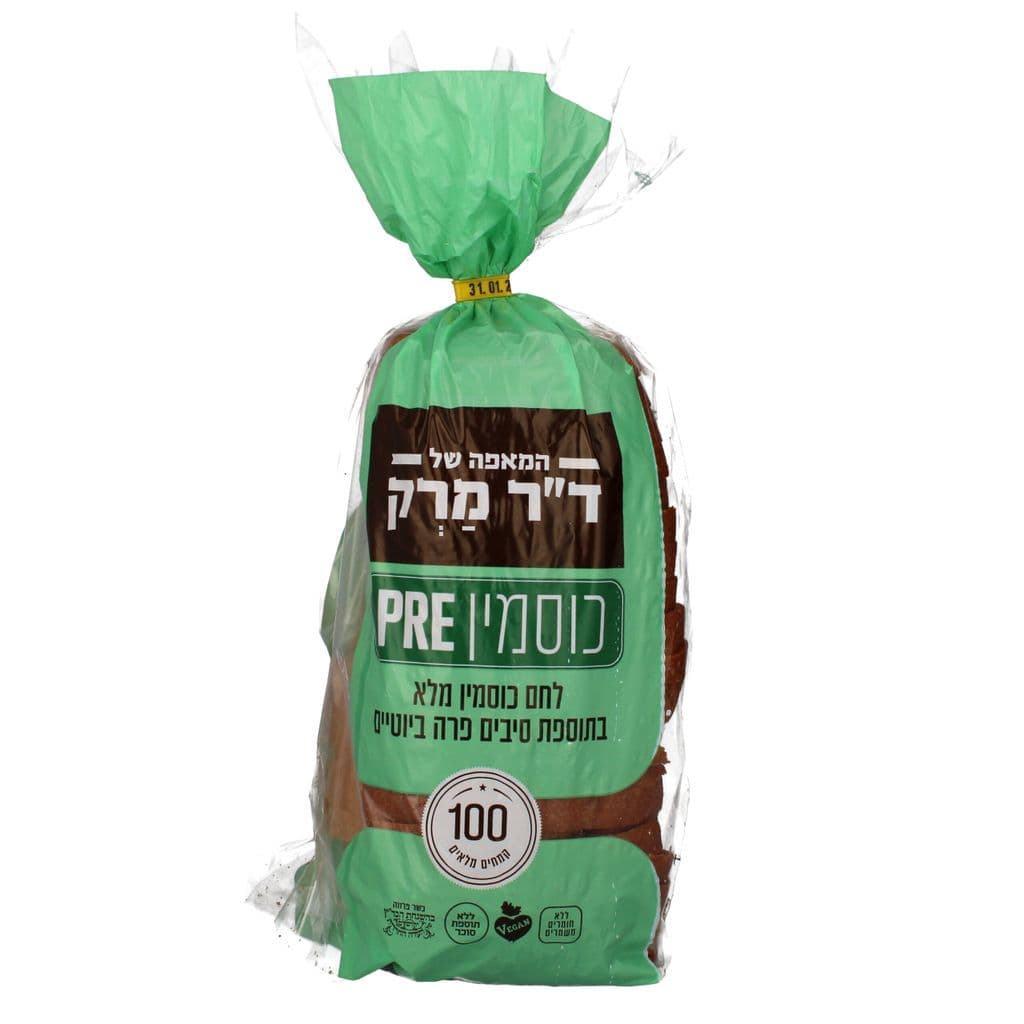 לחם כוסמין מלא בתוספת סיבים פרה ביוטיים