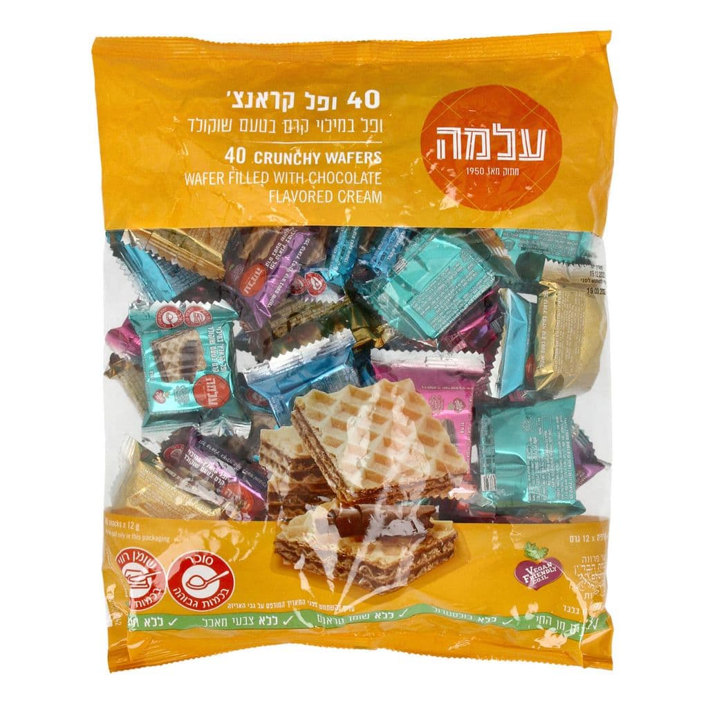 וופל קראנצ' במילוי קרם בטעם שוקולד 40 יחידות