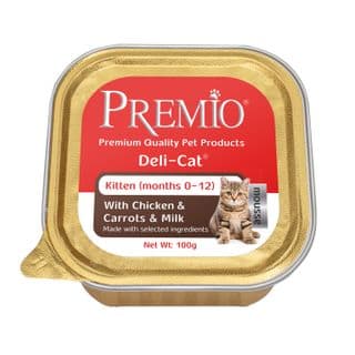 Premio طعام قطط صغير بنكهة الدجاج بقوام موس