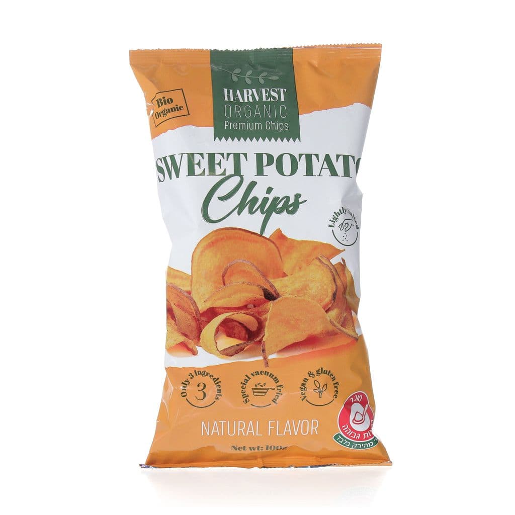 HARVEST ORGANIC- חטיף צ'יפס אורגני מבטטה עם מלח ים 100 גרם
