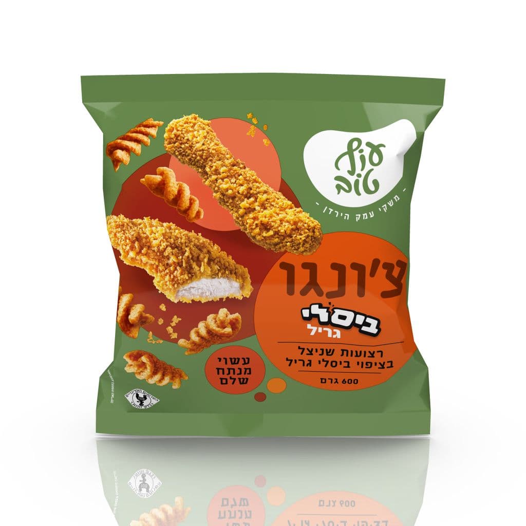 ע.ט.צונגו רצועות שניצל ביסלי גריל12*600ג