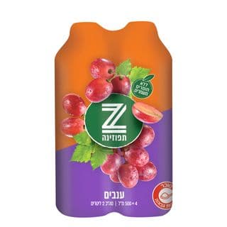 תפוזינה ענבים 500 מ"ל רביעייה