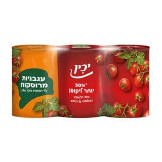 עגבניות מרוסקות 100% טבעי 3*400 יכין
