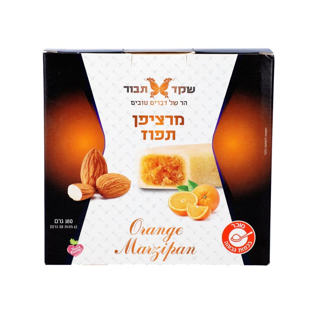 מארז 6 חטיפי מרציפן במילוי תפוז (30 גרםn לחטיף)