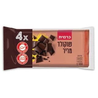 רביעיות שוקולד מריר 4*10