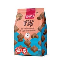קוביות אפיפית בטעם שוקולד מצופה שוקולד חלב 200 גרם
