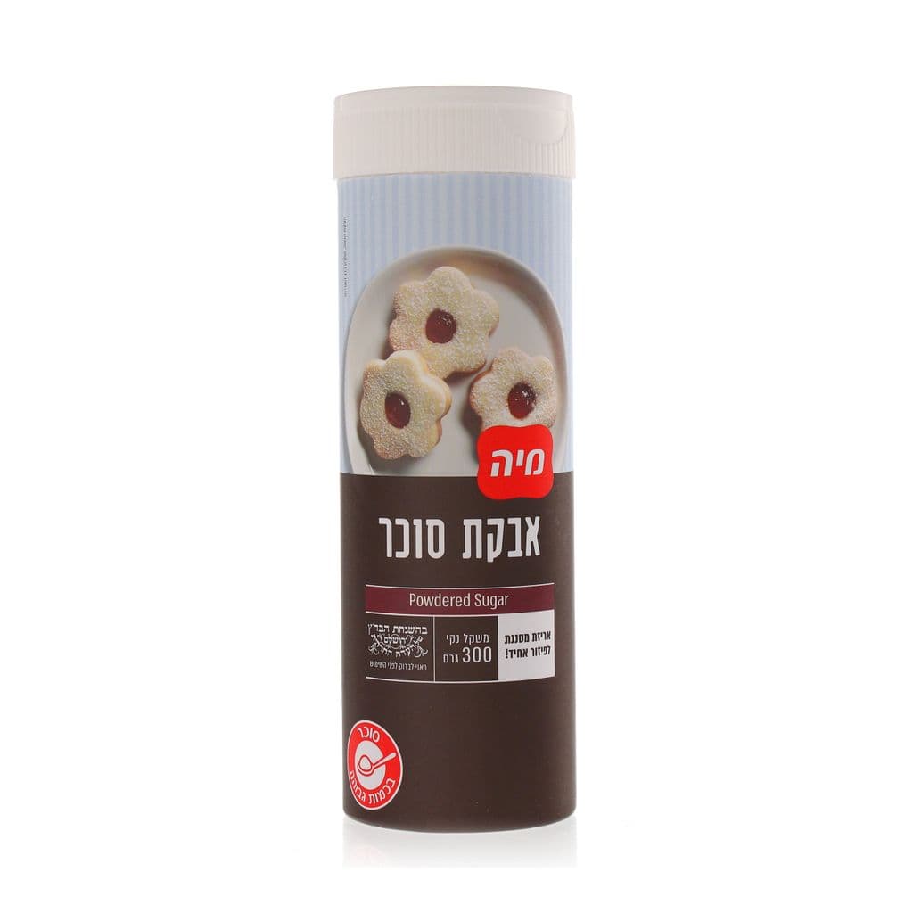 אבקת סוכר באריזת פטנט 300 גרם מיה