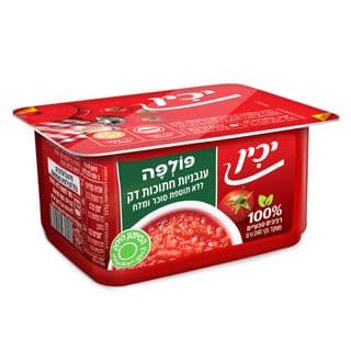 פולפה  - עגבניות חתוכות 240 גרם יכין