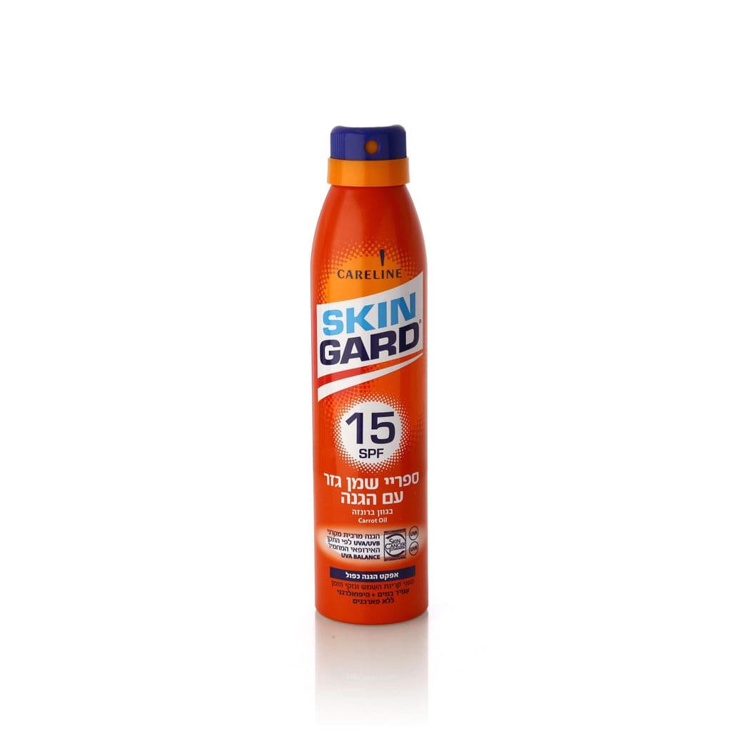 סקין גארד ספריי שמן גזר SPF15 200 מל