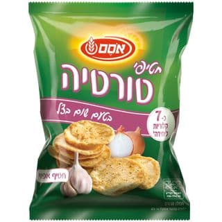 אסם חטיפי פריכונים טורטיה שום בצל 12*60ג