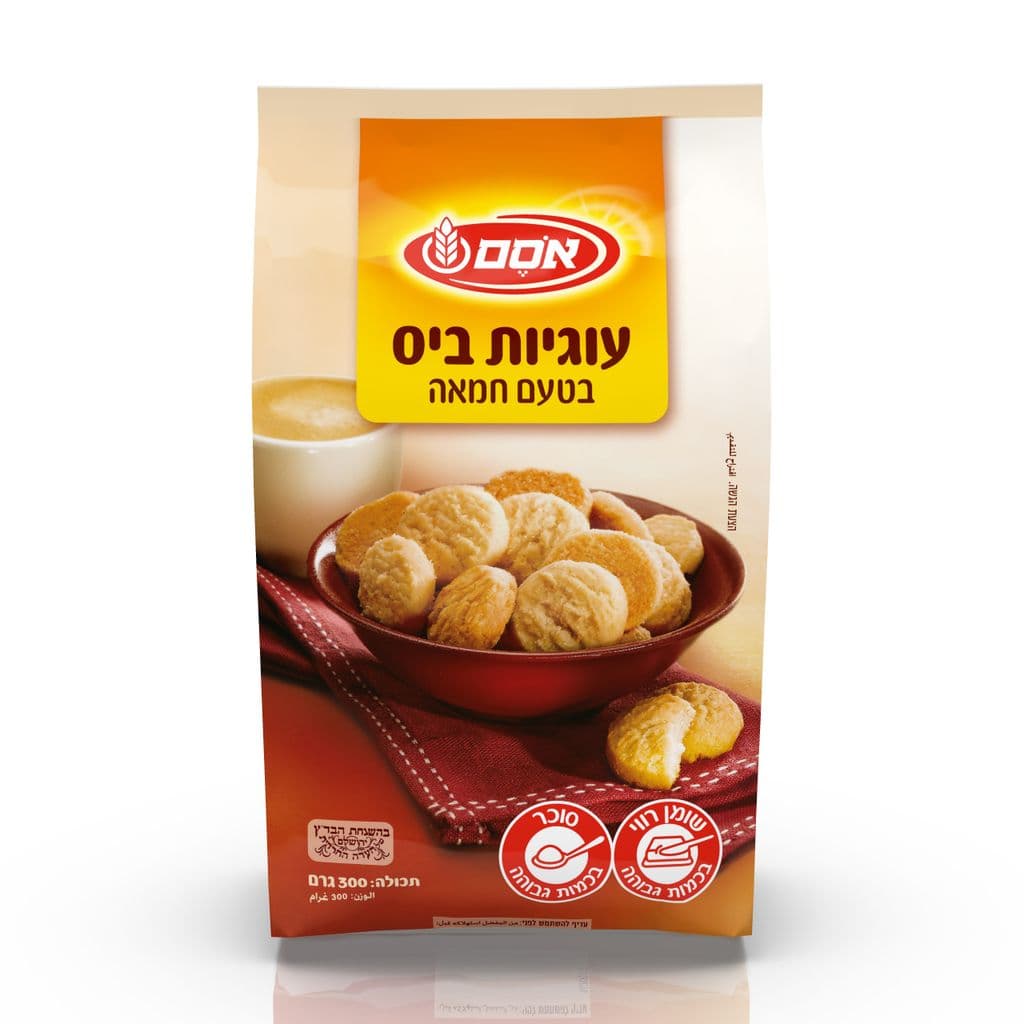 אסם עוגיות ביס בטעם חמאה 6*300גרם
