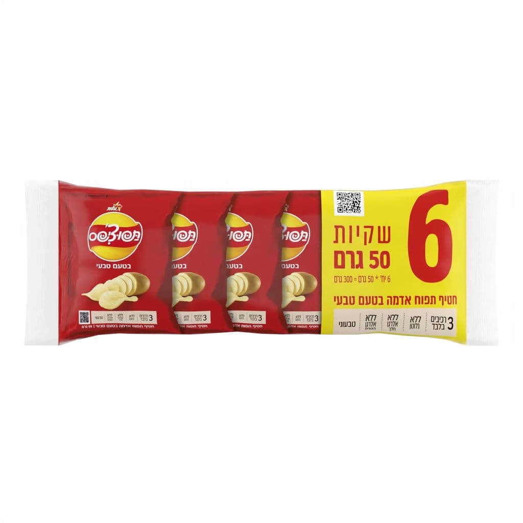 תפוציפס בטעם טבעי 6*50ג