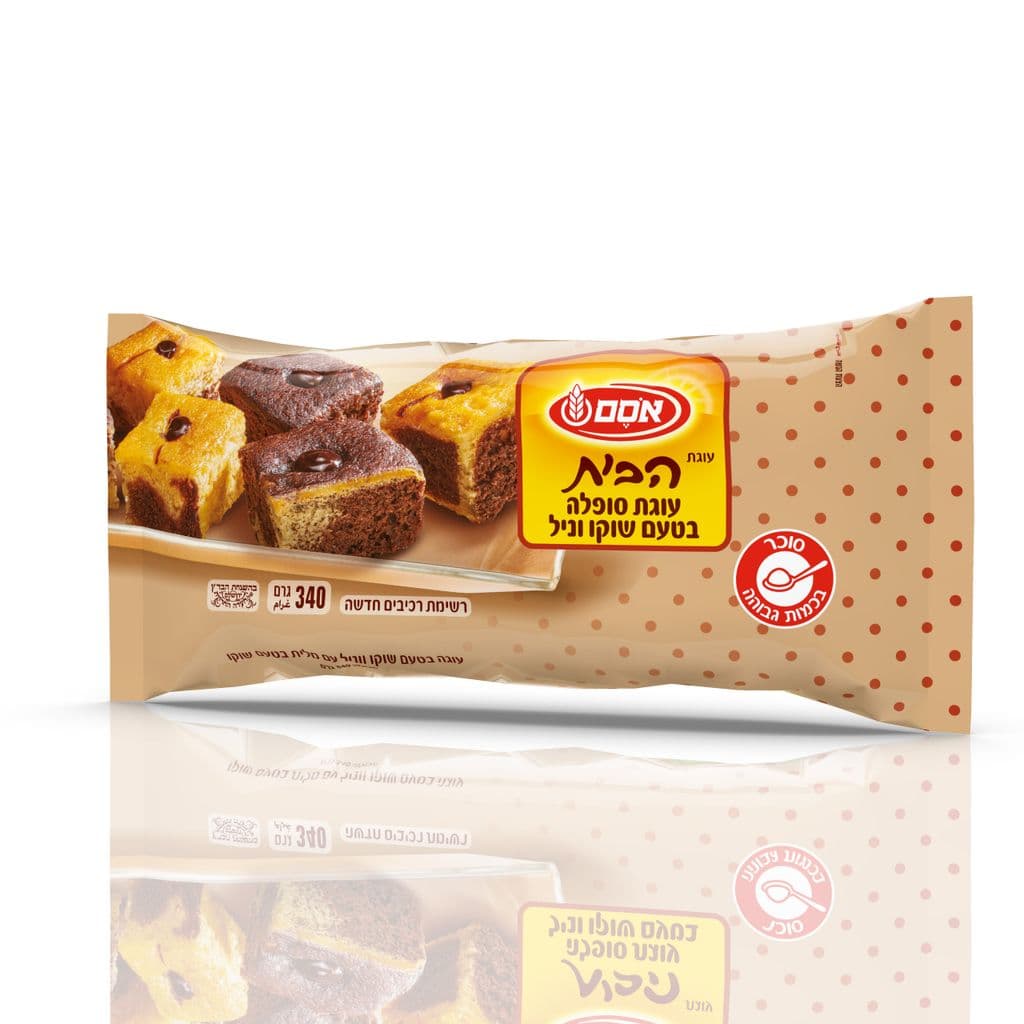 הבית עוגת סופלה בטעם שוקו וניל 340 גרם