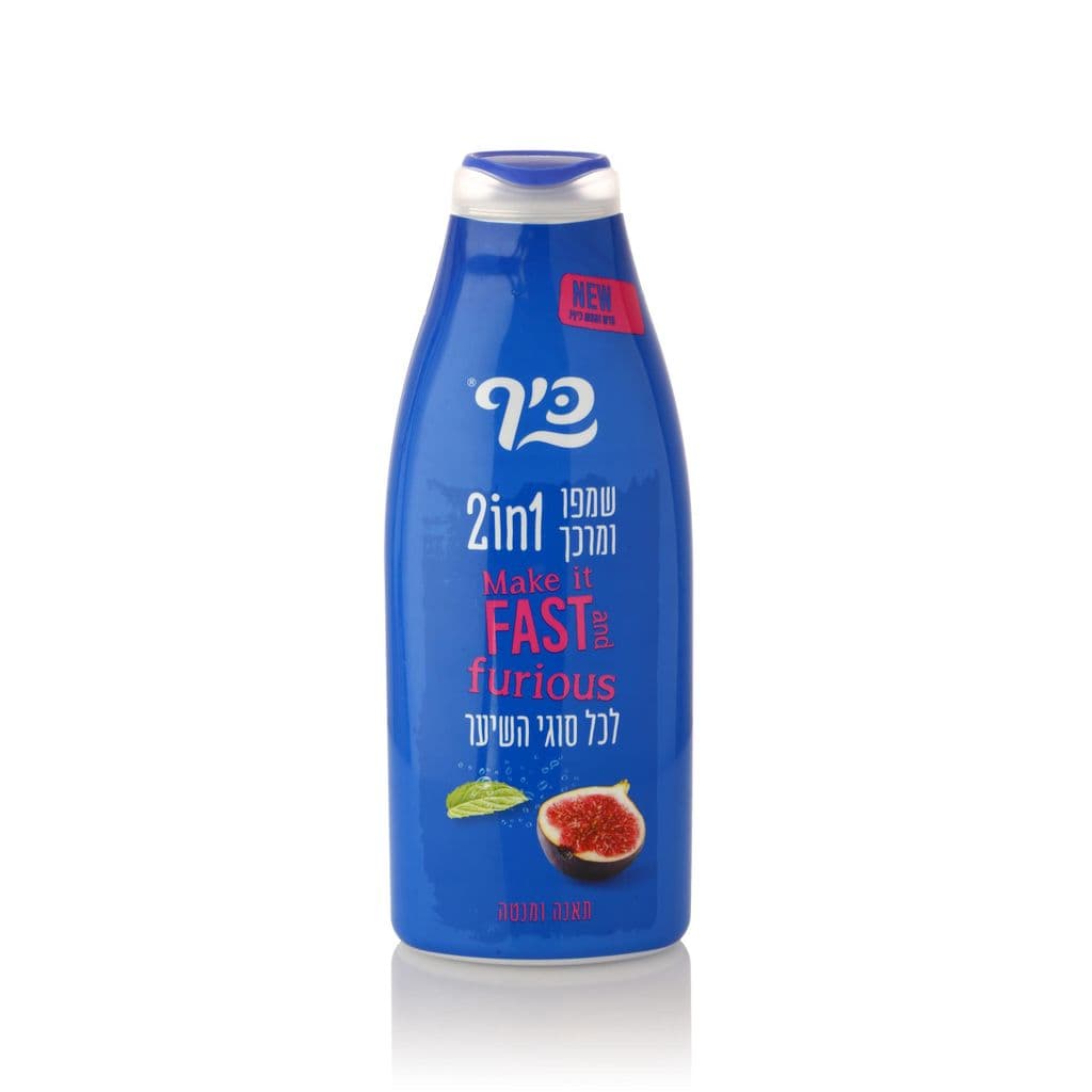 כיף שמפו ומרכך 700 מ"ל 2ב-1 תאנה ומנטה
