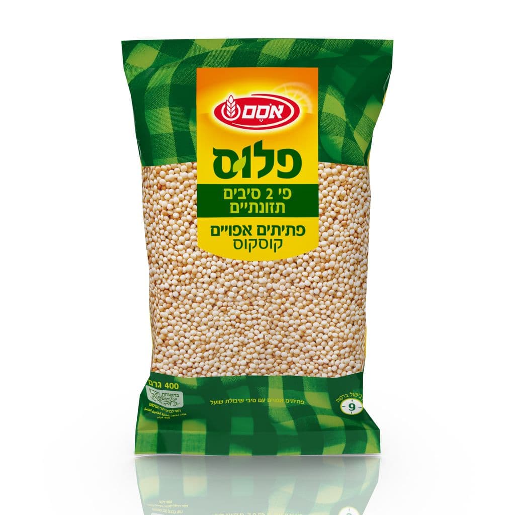 אסם פתיתים קוסקוס פלוס סיבים 12*400ג