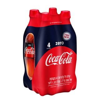 Coca Cola Zero упаковка 4 банки 380 мл