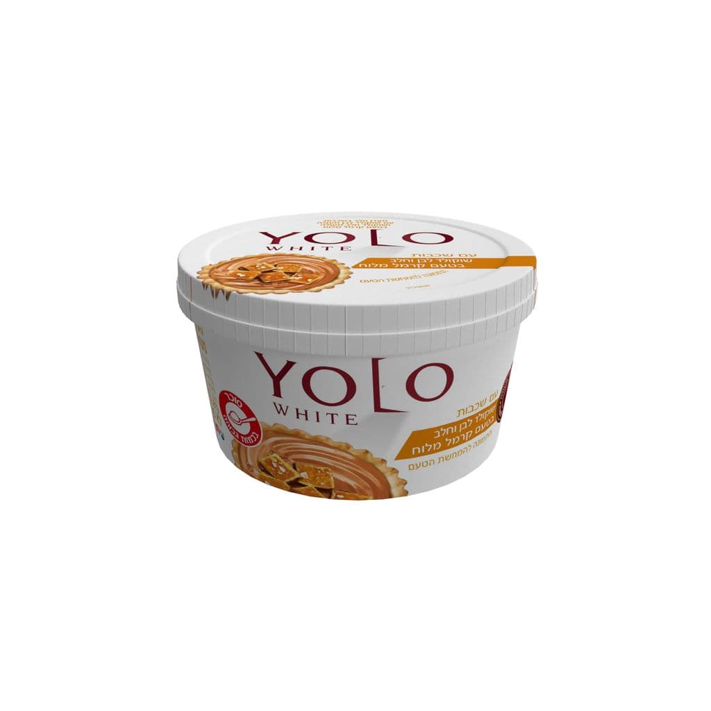YOLO WHITE молочный десерт со слоями белого и молочного шоколада со вкусом солёной карамели 122 г