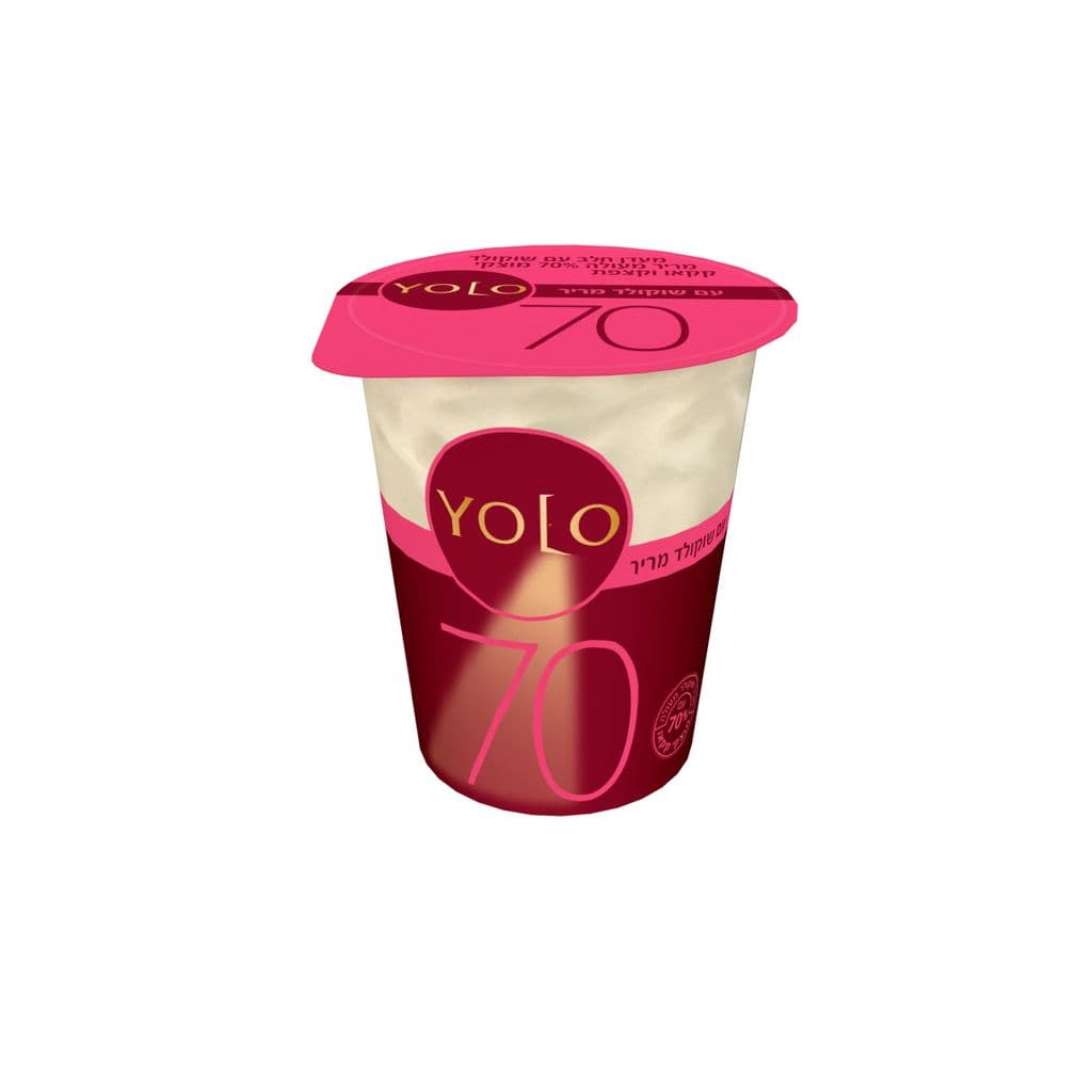 Десерт Yolo из тёмного шоколада со взбитыми сливками, 70% какао-продуктов