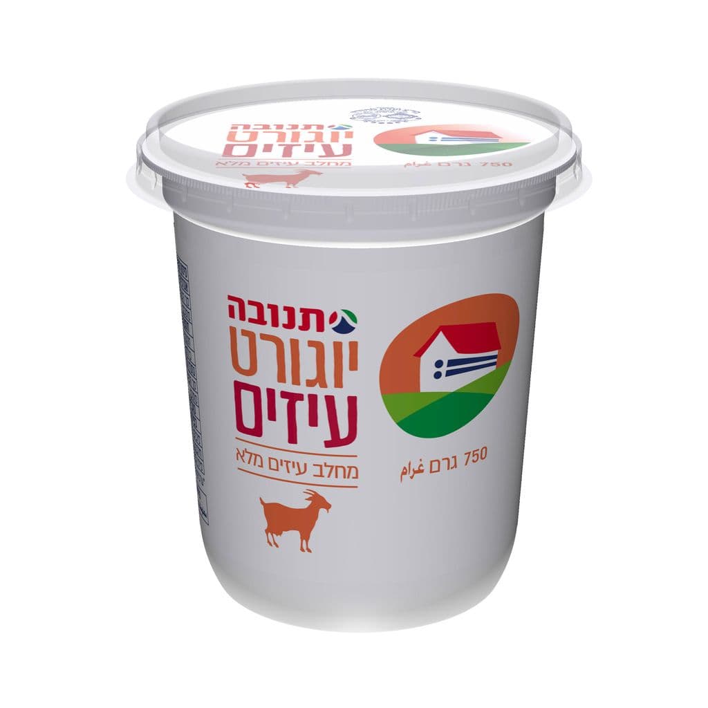 יוגורט תנובה מחלב עיזים מלא 750 גרם