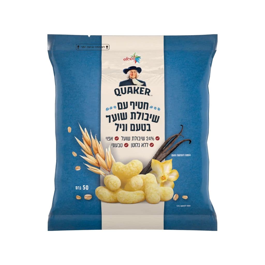 חטיף עם שיבולת שועל בטעם וניל 50 ג'