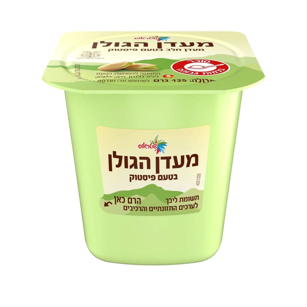 מעדן הגולן מעדן חלב בטעם פיסטוק
