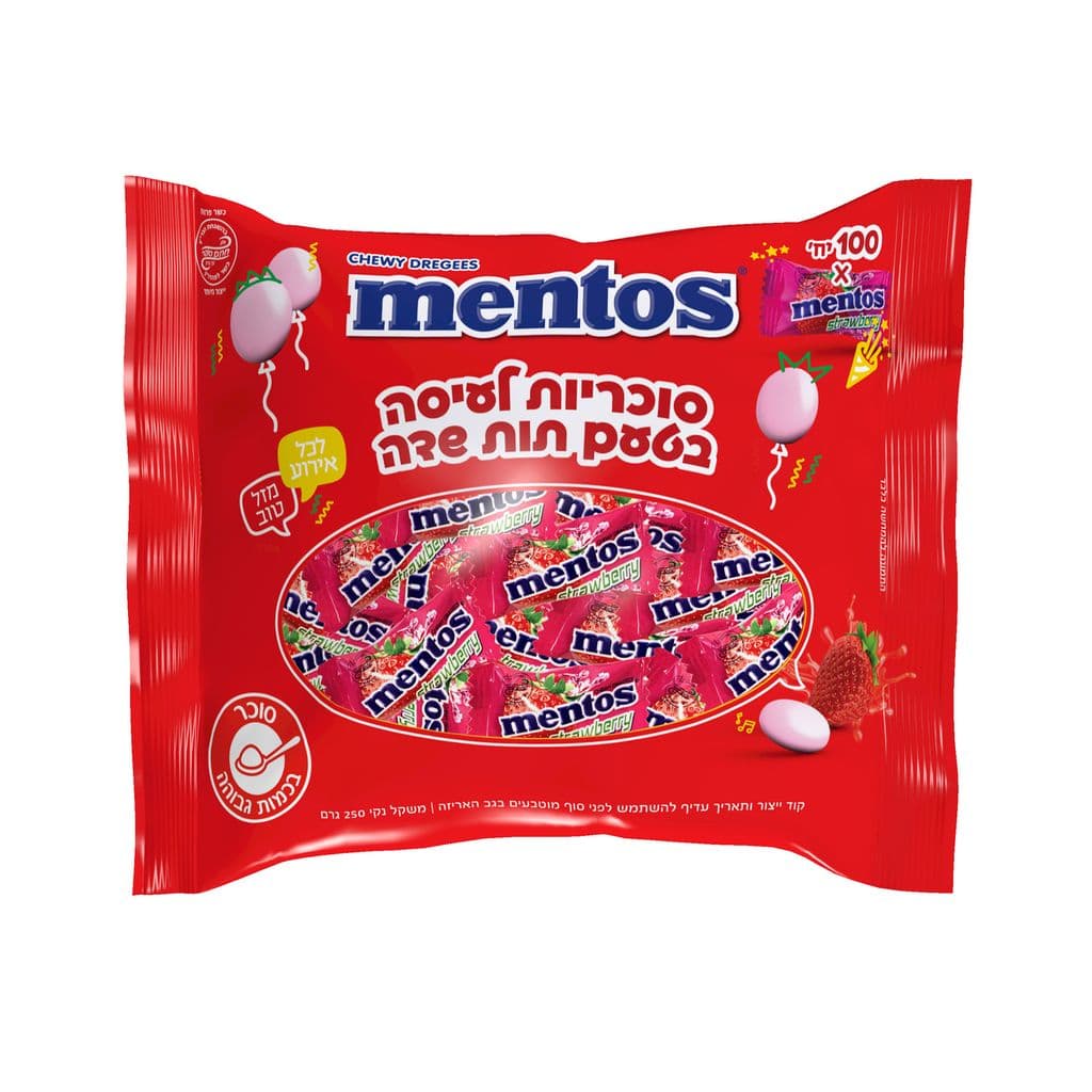 Mentos Joys 100 candies in bag strawberry