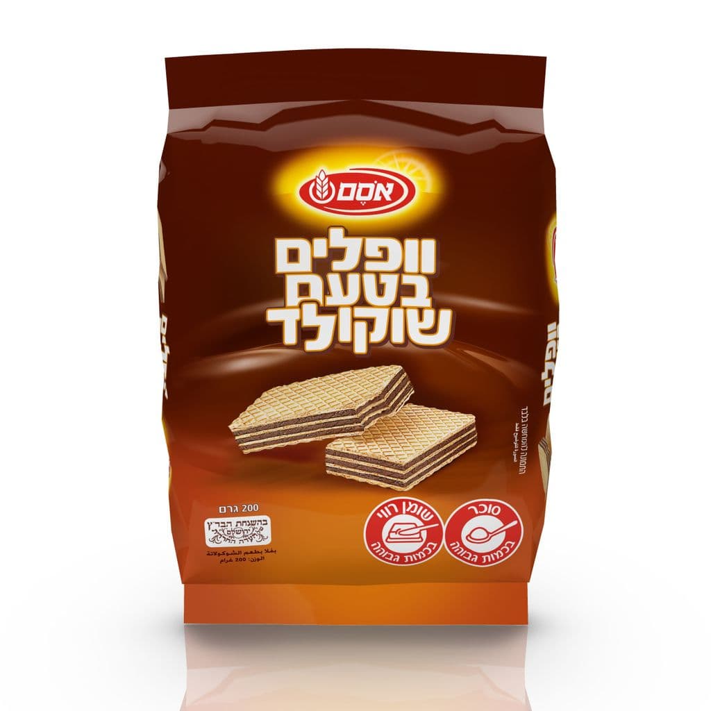 וופל בטעם שוקולד 24*200 גרם