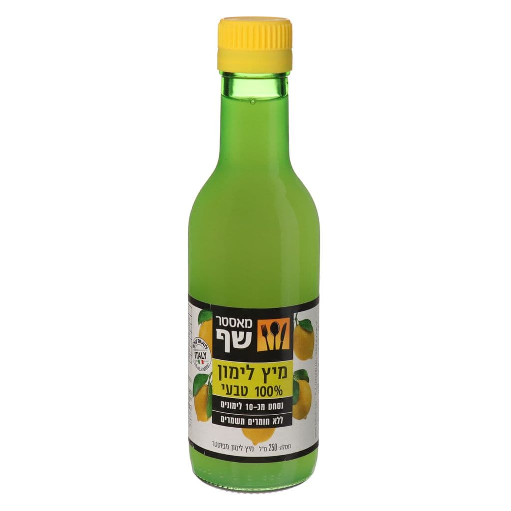 מאסטר שף מיץ לימון טבעי 100% 250 מל כשלפ