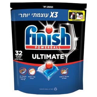פיניש אולטימייט קפסולות למדיח 32 יחידות בניחוח מרענן