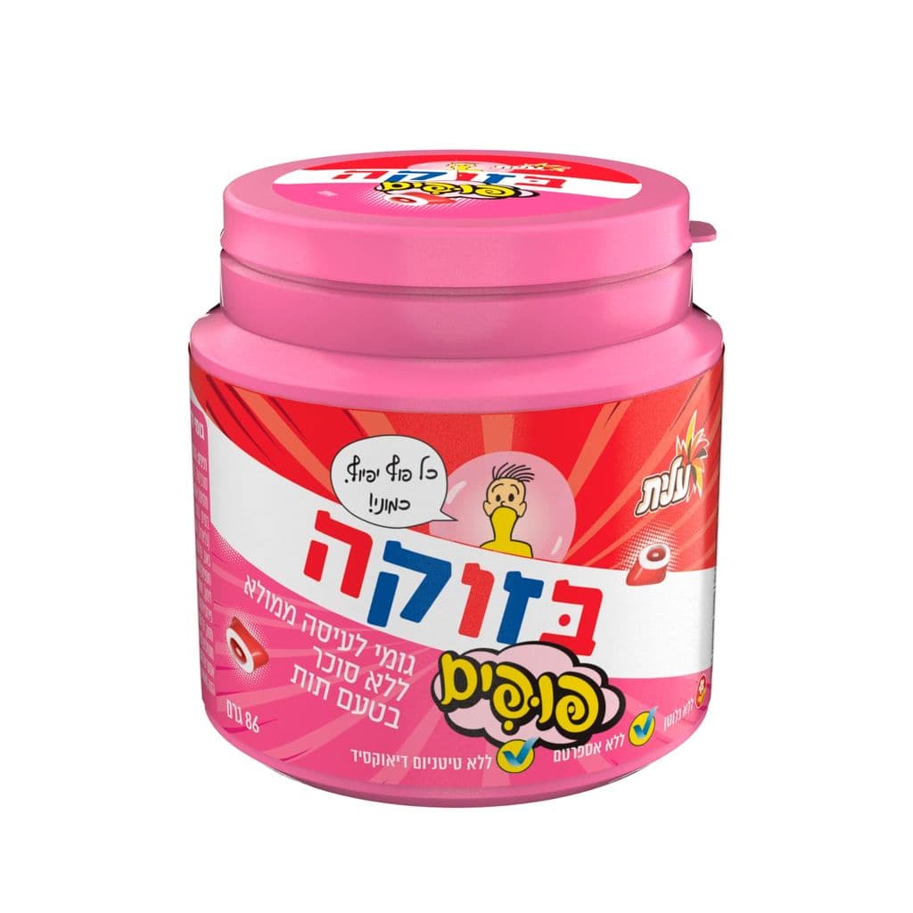 בזוקה בג פופים בטעם תות 86 גרם