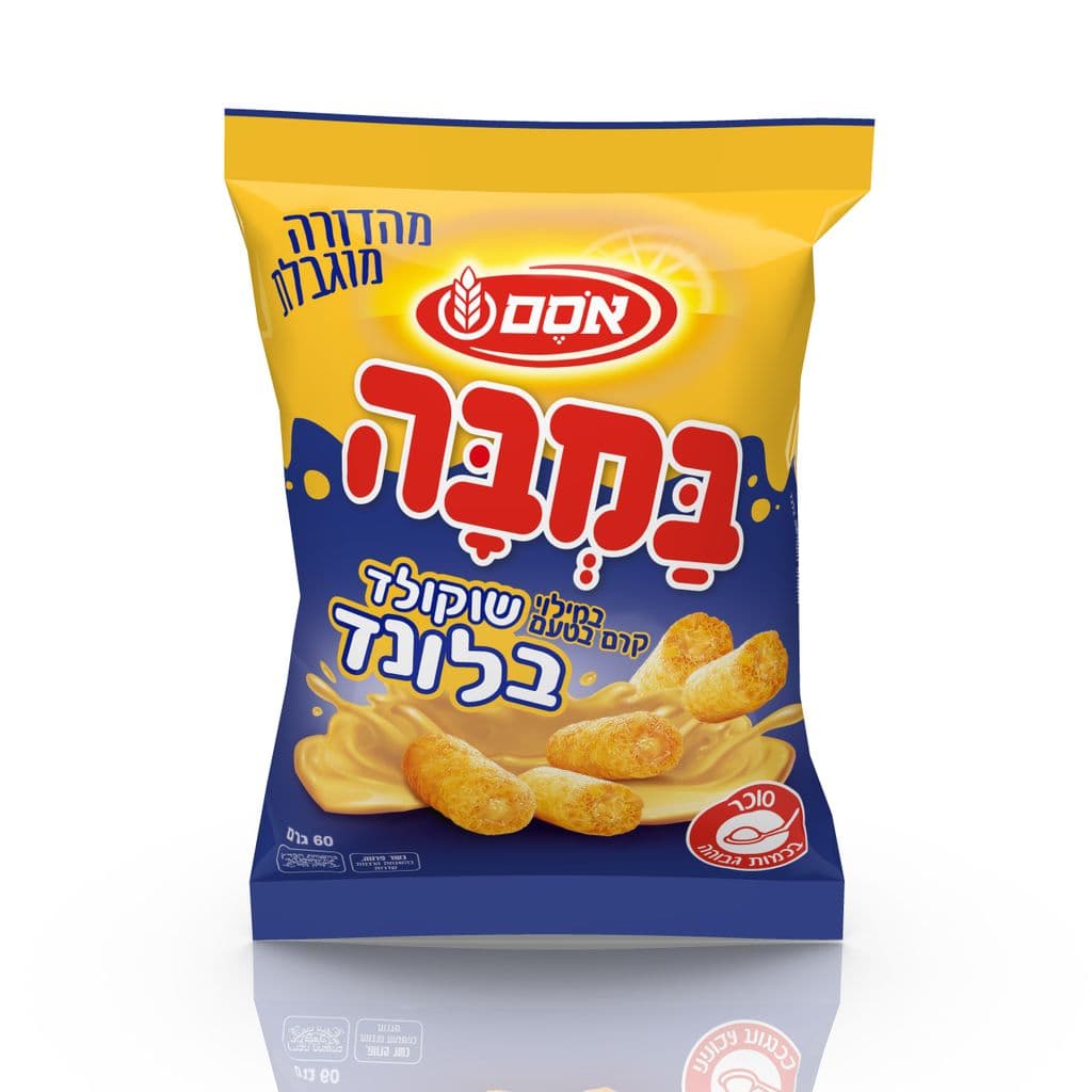 במבה במילוי קרם בלונד 36*60גרם