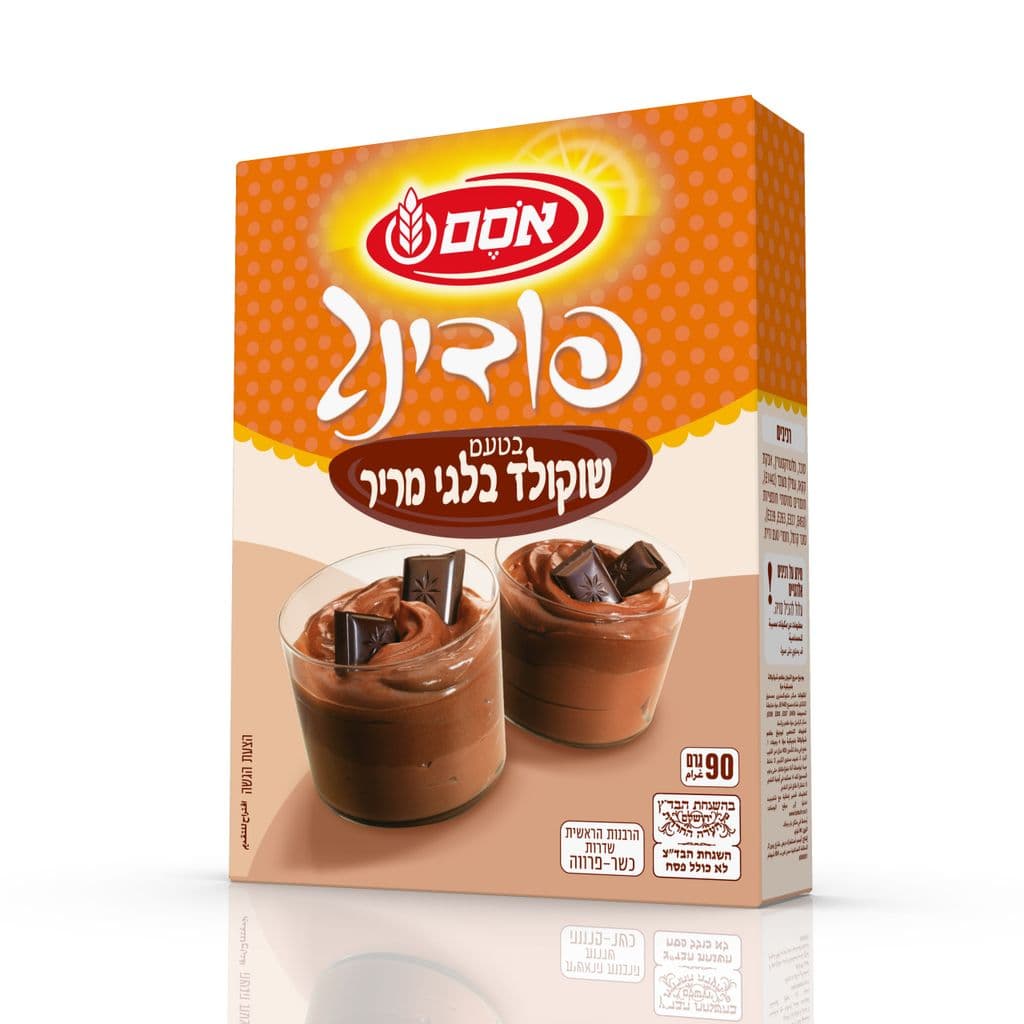 פודינג בטעם שוקולד בלגי מריר 90 גרם