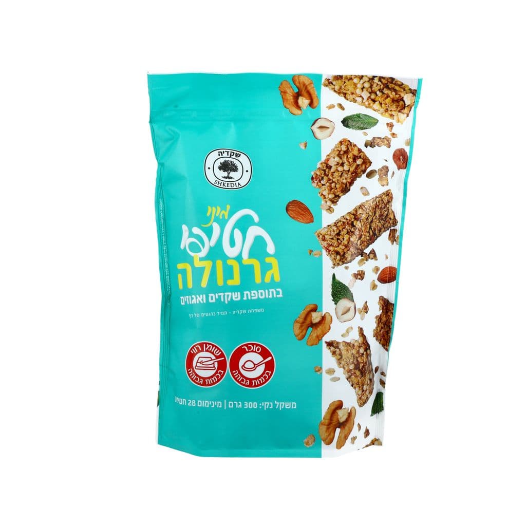 מיני חטיפי גרנולה שקדים ואגוזים שקדיה